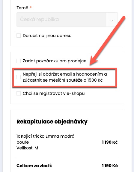Nepreji si obdrzet email s hodnocenim